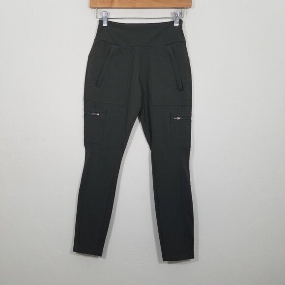 Athleta Green‎ Headlands Hybrid Cargo Skinny Athletic Pants Stretch Size 0P
